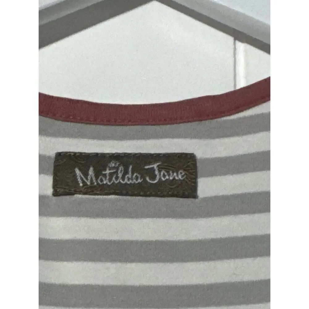 Matilda Jane Make Believe Girls 2 Floral Striped Ruffle Patchwork Dress